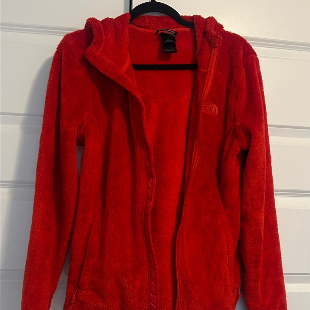 The North Face Orange-Red Fleece Hoodie
